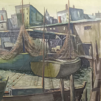 Philip Hicken Framed Acrylic on Paper - Image 1 of 7