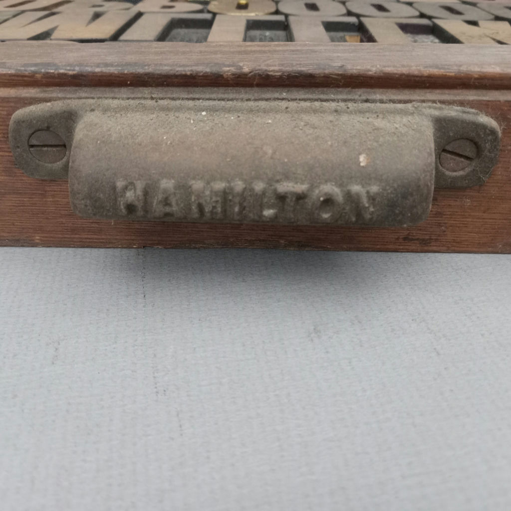 Antique Hamilton Printer's Letterpress Tray & Type - image 8 of 8