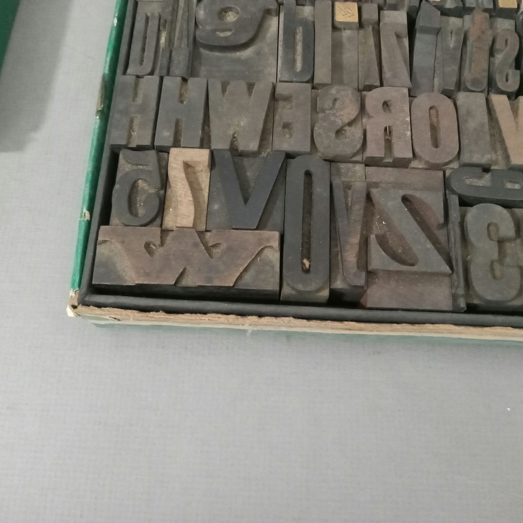 Antique Letterpress Type Blocks - All Wood - image 6 of 8