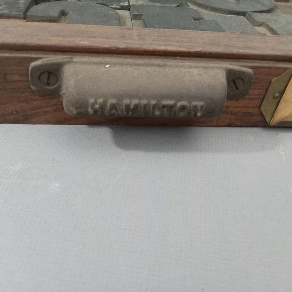Antique Hamilton Printer's Letterpress Tray & Type - image 10 of 10
