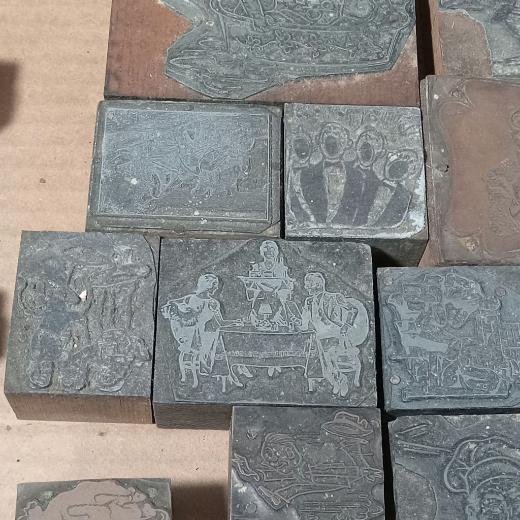 Antique Metal & Wood Letterpress Blocks - image 15 of 17