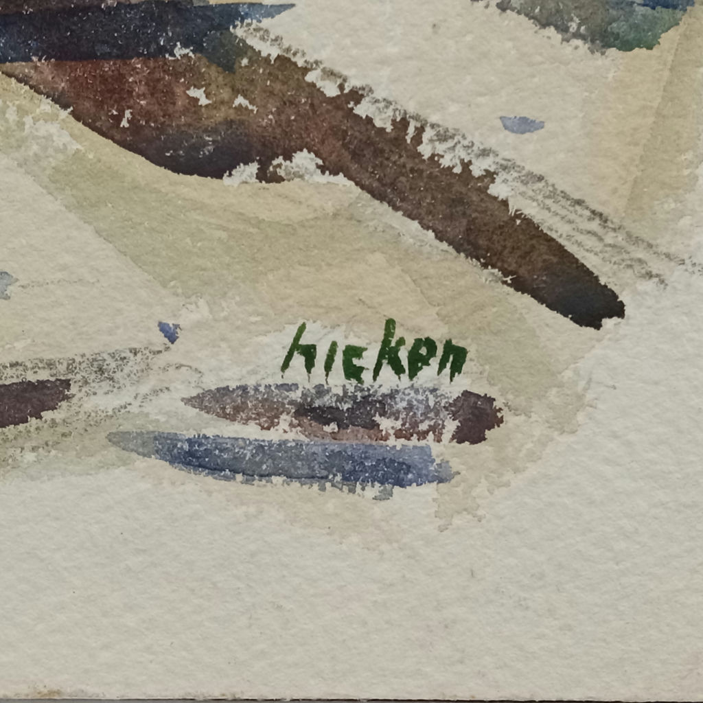 Philip Hicken Signed Serigraph & Watercolor - image 10 of 11