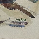 Philip Hicken Signed Serigraph & Watercolor - thumbnail 10 of 11