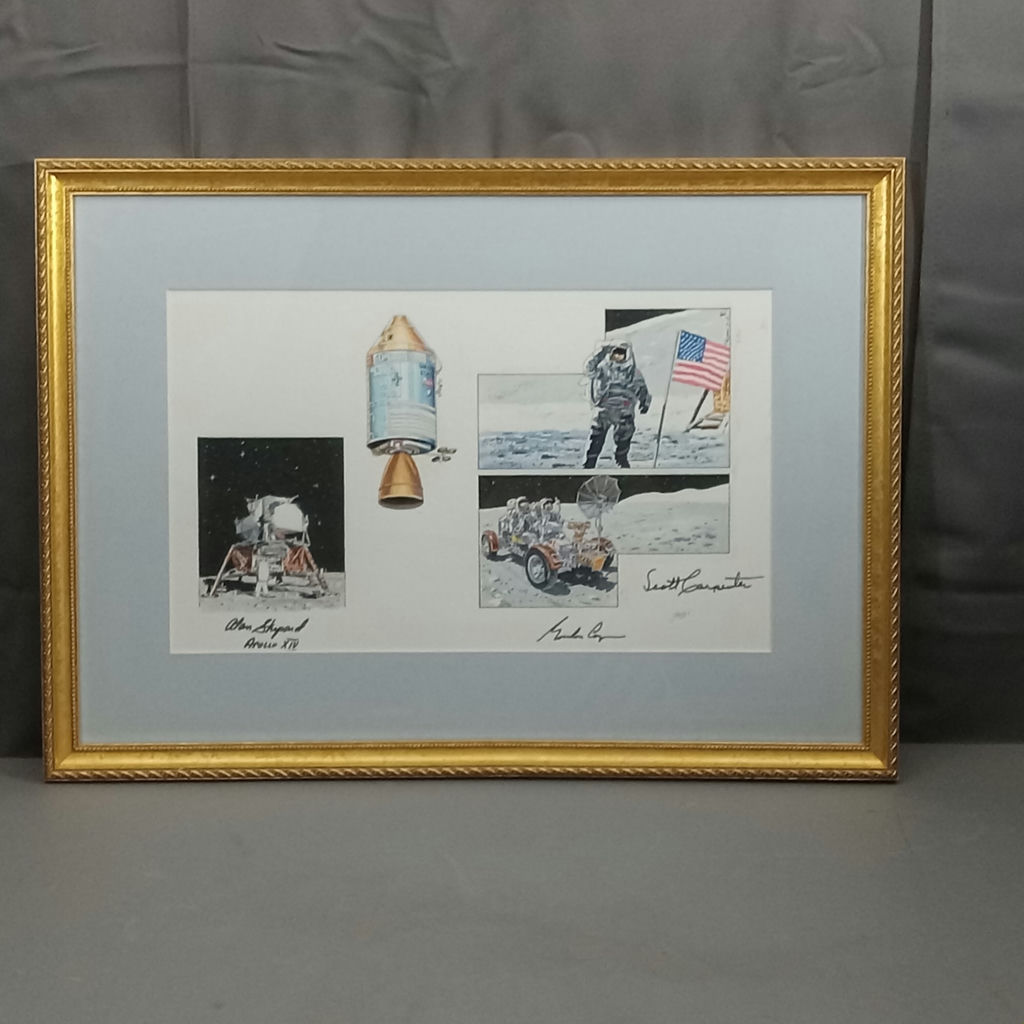 George Guzzi Framed Illustration / Astronaut Autographs - image 1 of 10