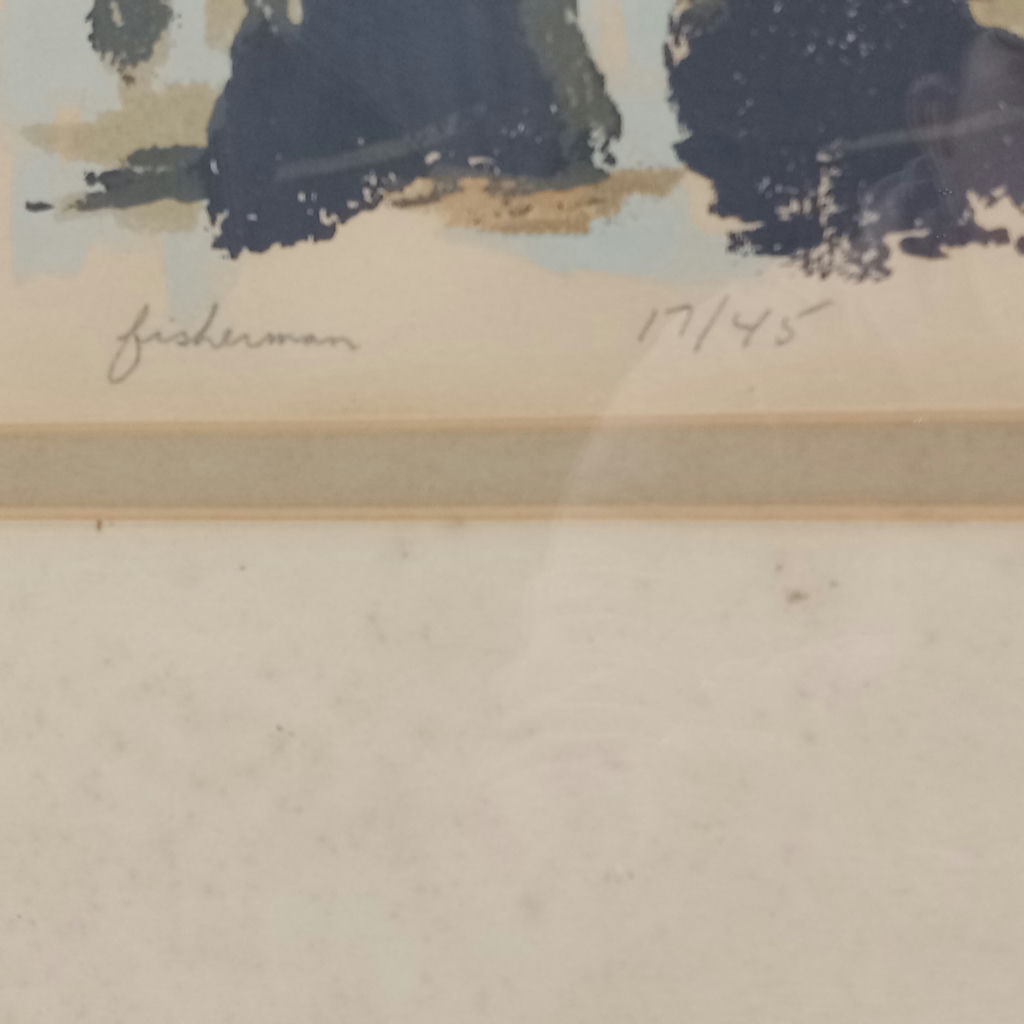 Philip Hicken "Fisherman" Signed Serigraph - image 5 of 9