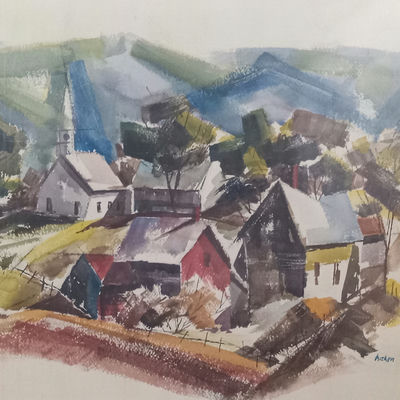 Philip Hicken Framed Watercolor on Paper - Image 1 of 7