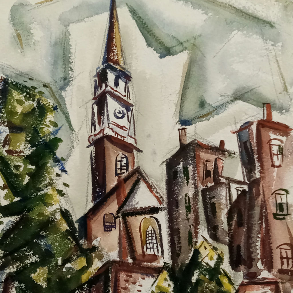 Philip Hicken Signed Serigraph & Watercolor - image 9 of 11