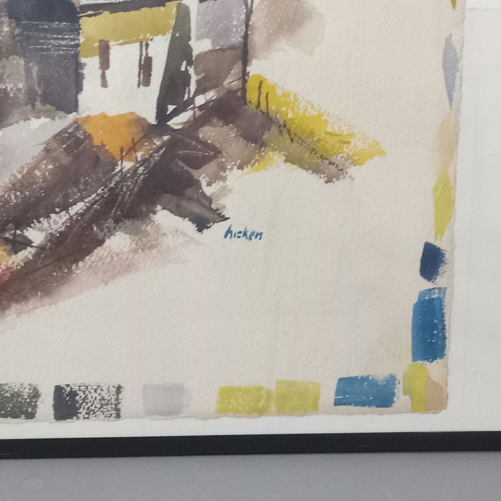 Philip Hicken Framed Watercolor on Paper - image 3 of 7