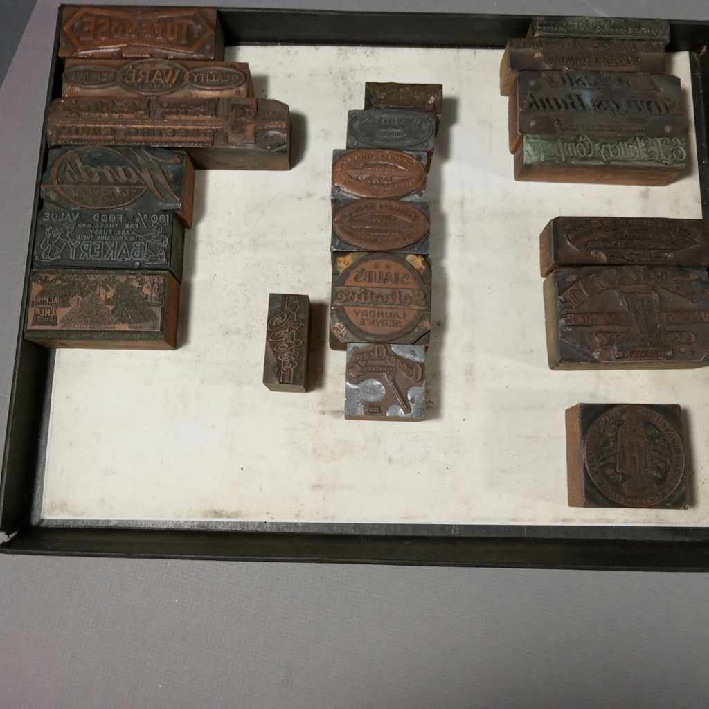 Antique Metal & Wood Letterpress Blocks - image 2 of 13