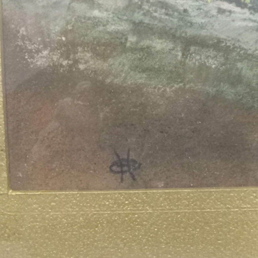 Antique Framed Pastel Landscape - image 4 of 7