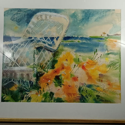 Sarah Brown Framed Watercolor - Image 1 of 9