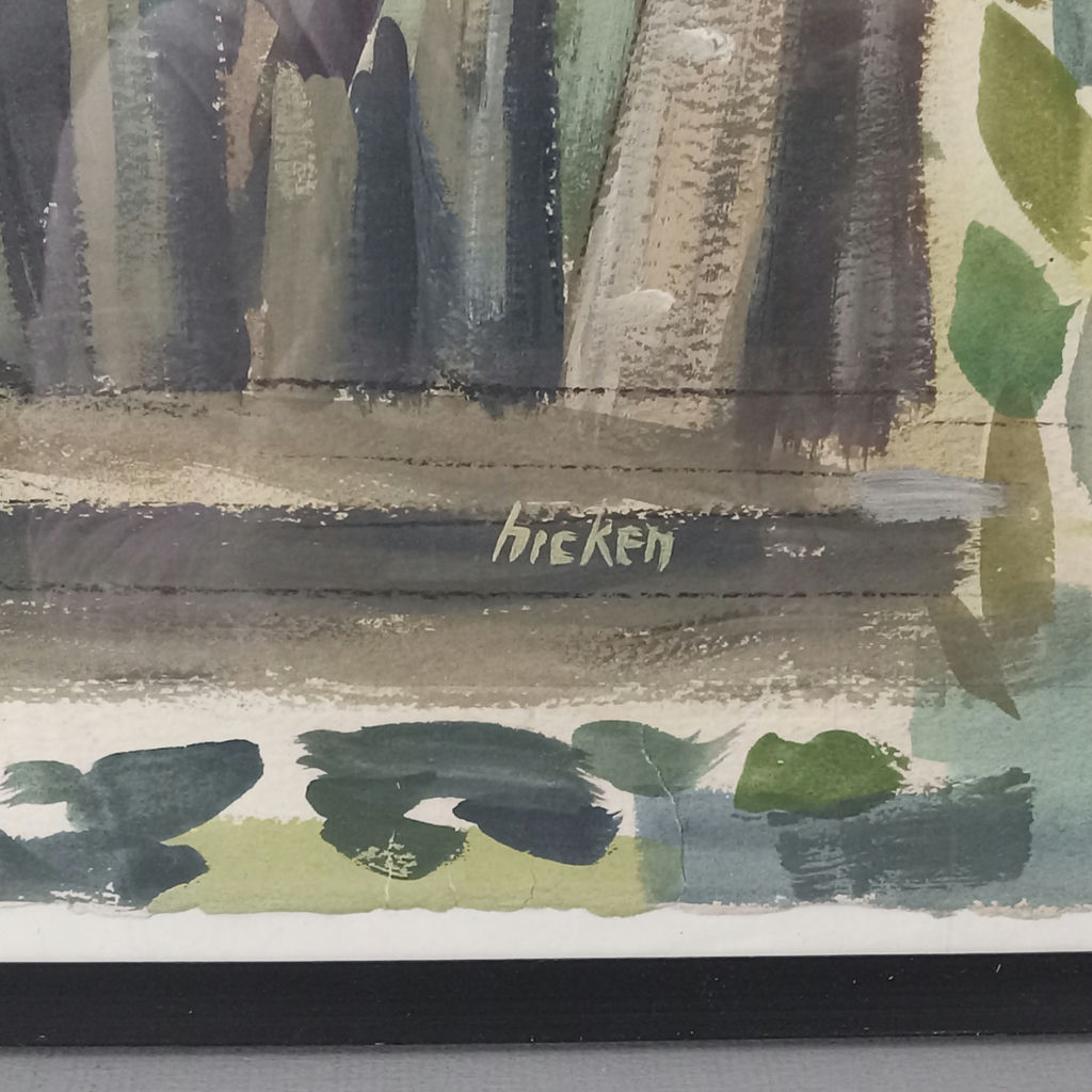 Philip Hicken Framed Acrylic on Paper - image 3 of 7