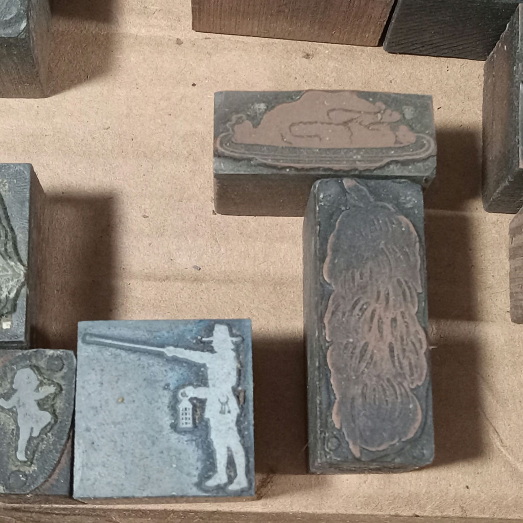 Antique Metal & Wood Letterpress Blocks - image 10 of 17
