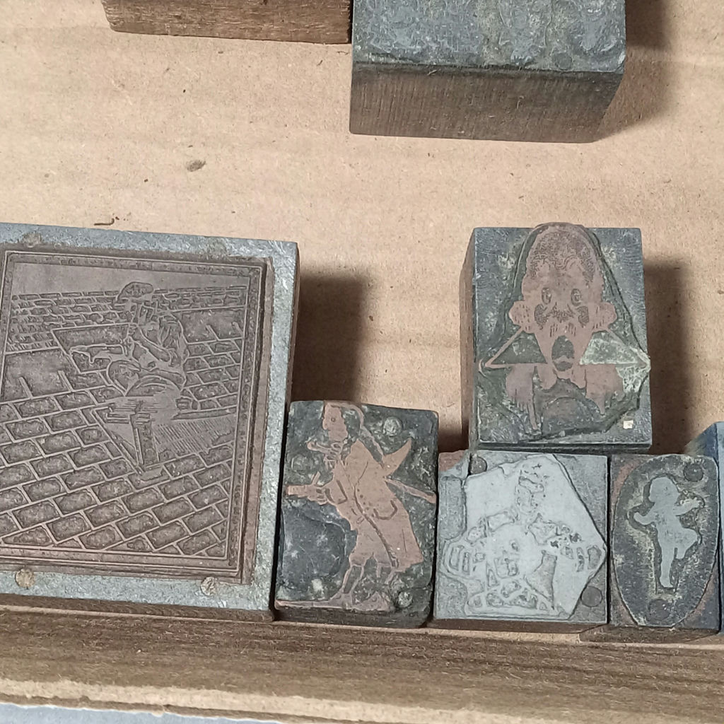 Antique Metal & Wood Letterpress Blocks - image 9 of 17