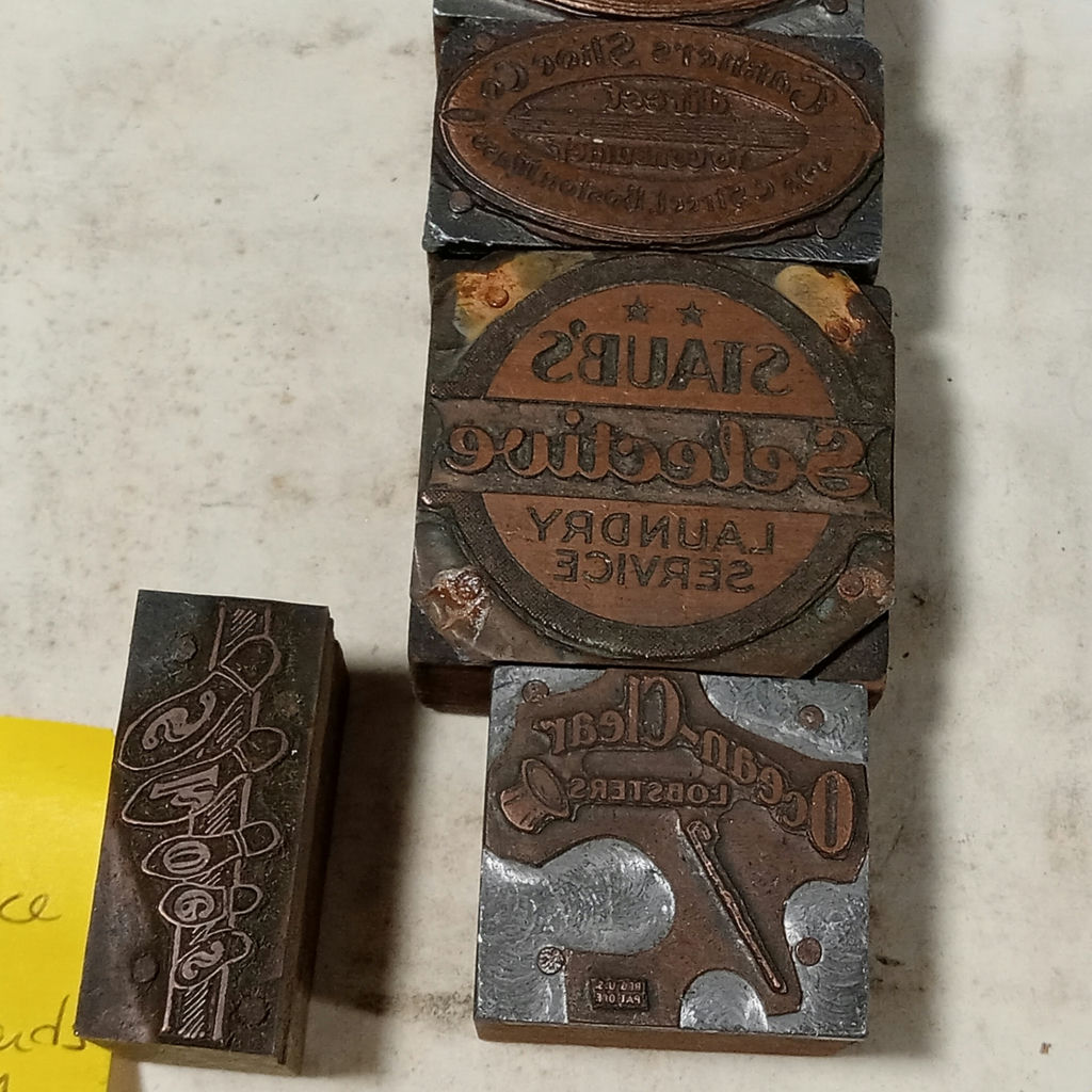 Antique Metal & Wood Letterpress Blocks - image 6 of 13