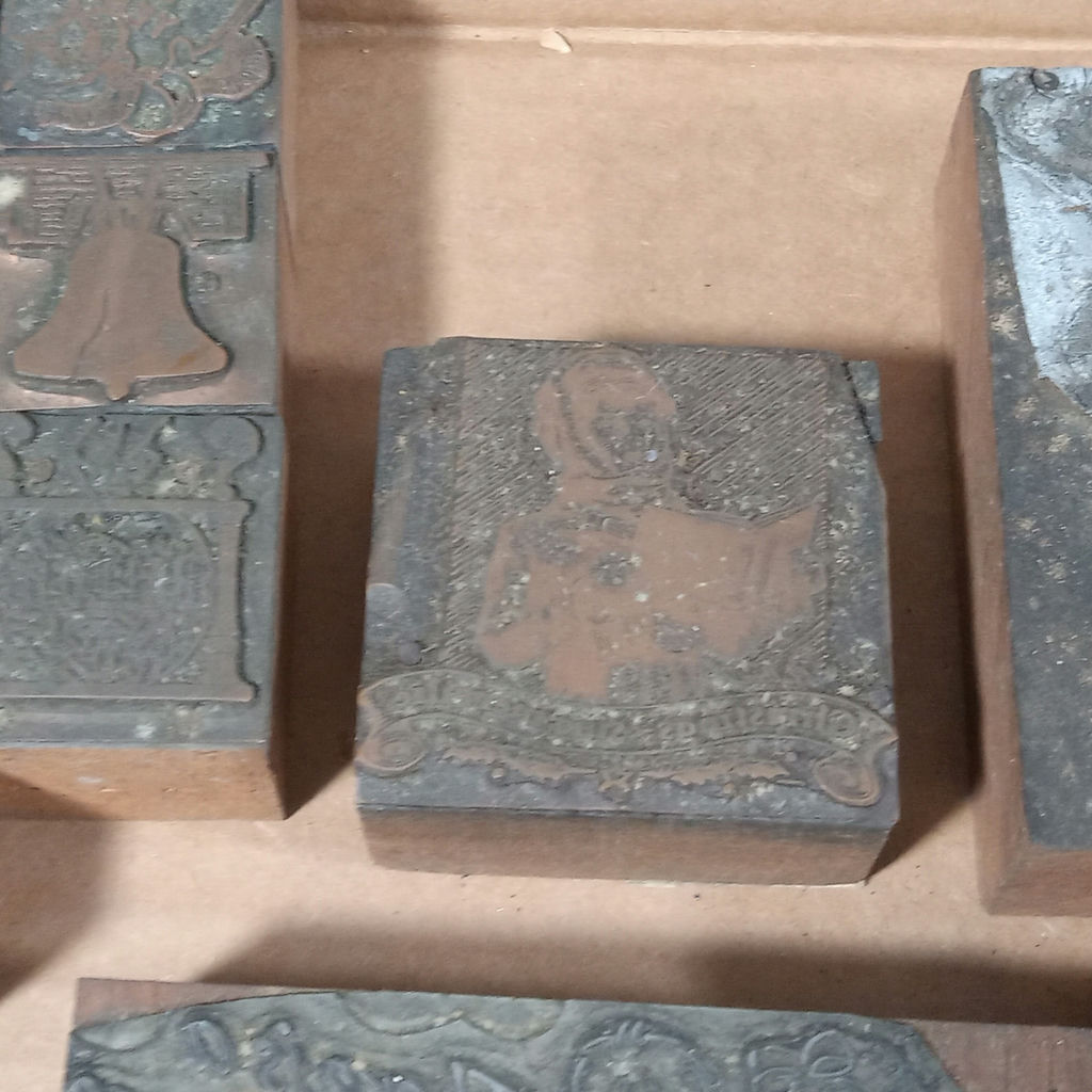 Antique Metal & Wood Letterpress Blocks - image 12 of 17