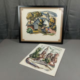 Philip Hicken Signed Serigraph & Watercolor - thumbnail 2 of 11