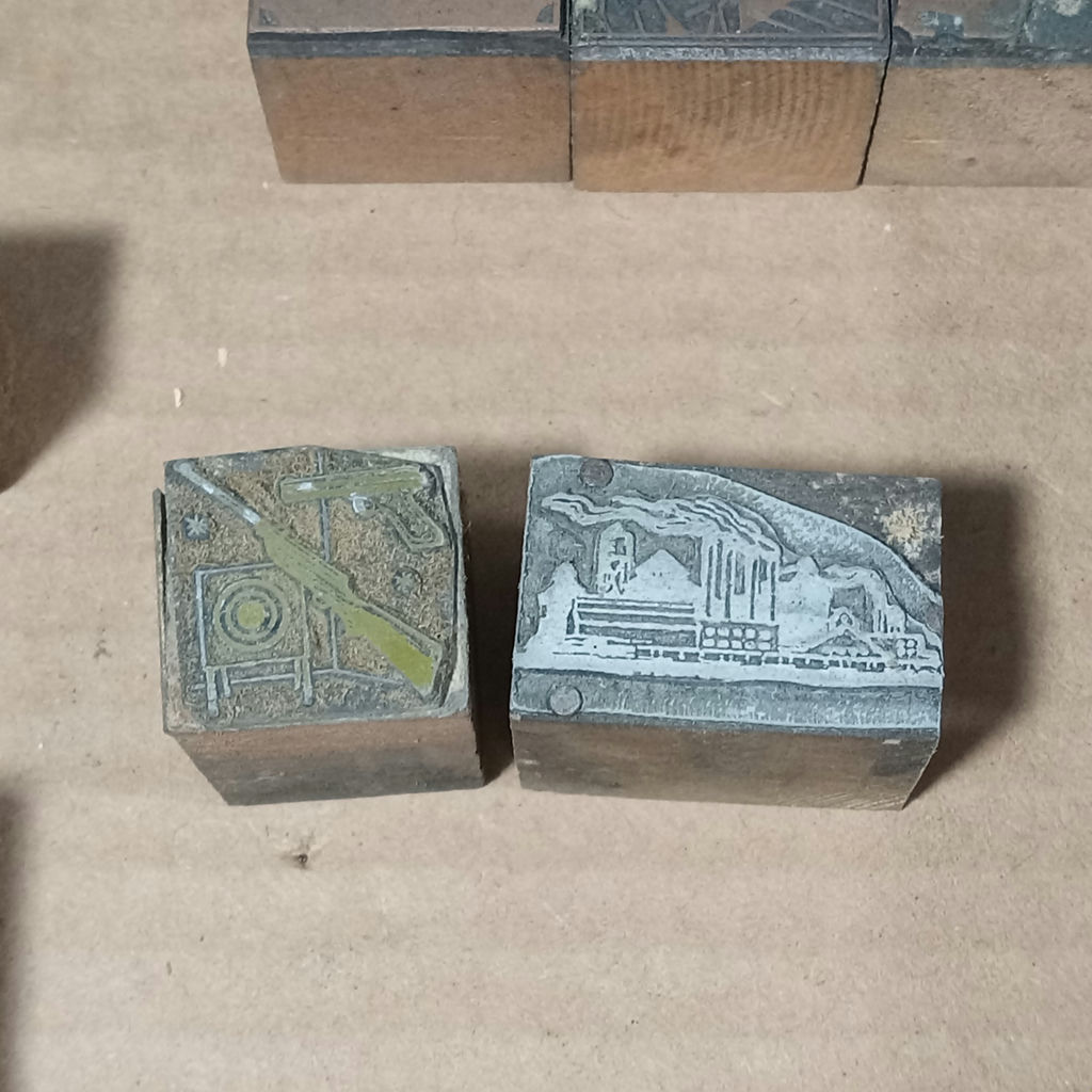 Antique Metal & Wood Letterpress Blocks - image 7 of 17