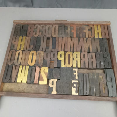 Antique Hamilton Printer's Letterpress Tray & Type - Image 1 of 9