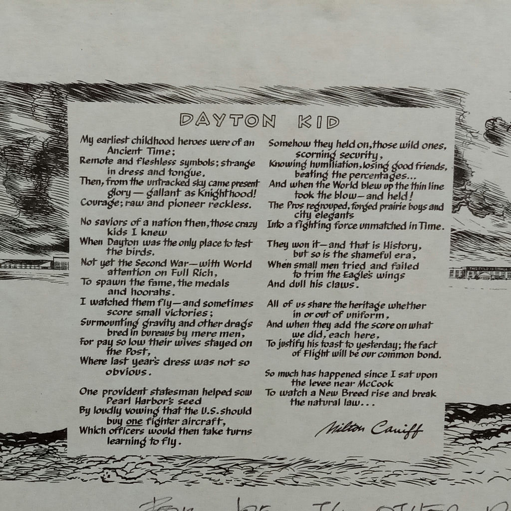 Milton Caniff Sketch & Poem - image 3 of 6