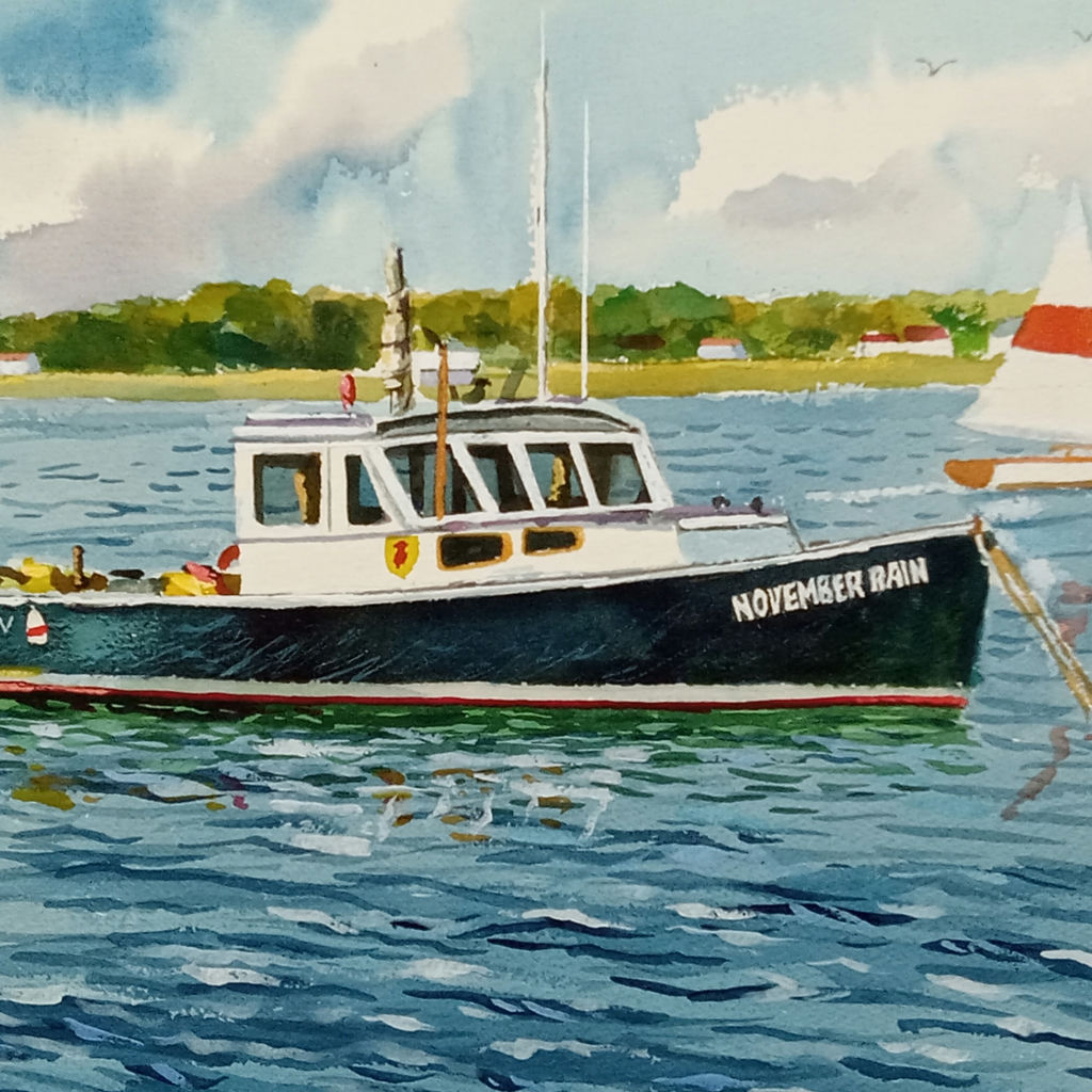 George Guzzi Watercolors - 2 If By Sea - image 1 of 9