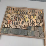 Antique Hamilton Printer's Letterpress Tray & Type - thumbnail 1 of 8