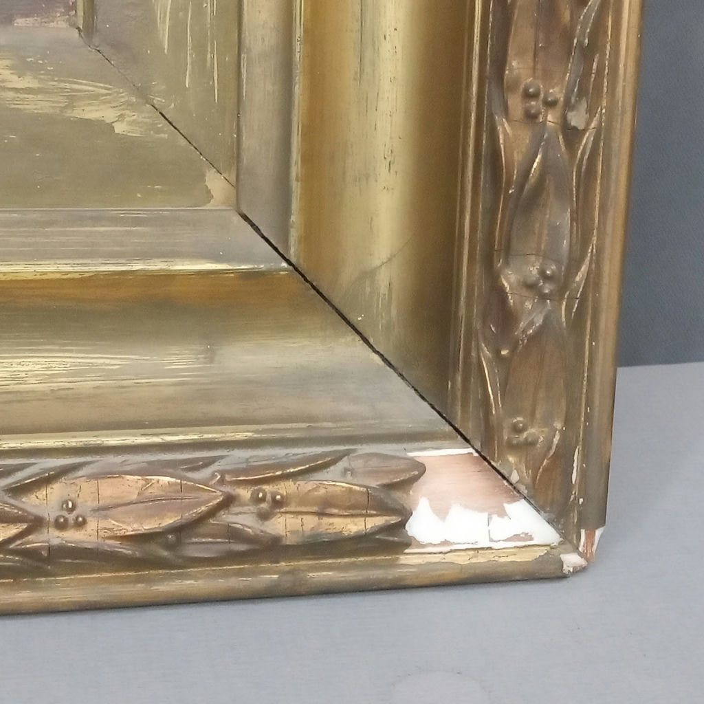 Antique Framed Portrait of a Young Girl - image 4 of 8