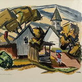 Philip Hicken Signed Serigraph & Watercolor - thumbnail 1 of 11