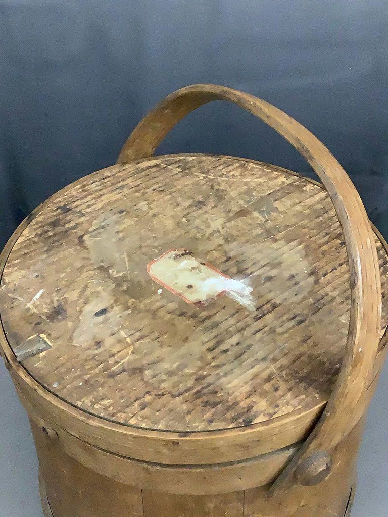 Antique Firkin Basket/ Sugar Bucket - image 2 of 8