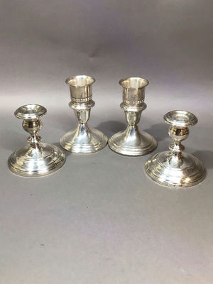 Gorham Sterling Short Candle Holders (27.1+dwt) - Image 1 of 15