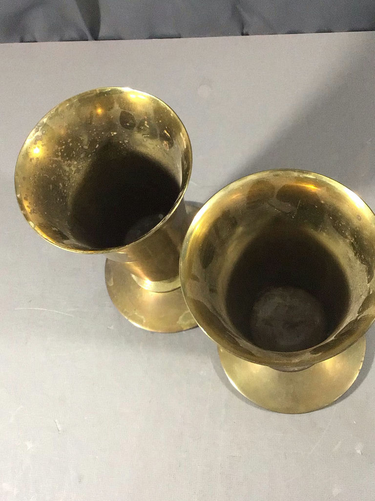 Vintage Brass Flower Vases - image 3 of 6