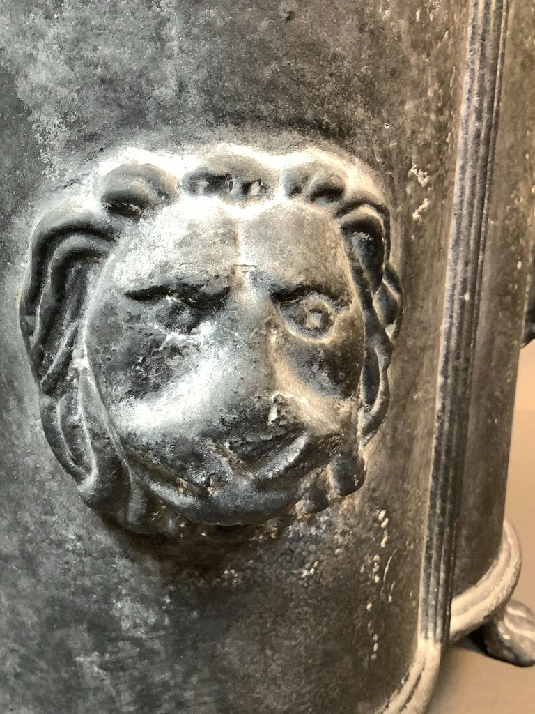 Cast Iron Lion Head Planter - image 3 of 10