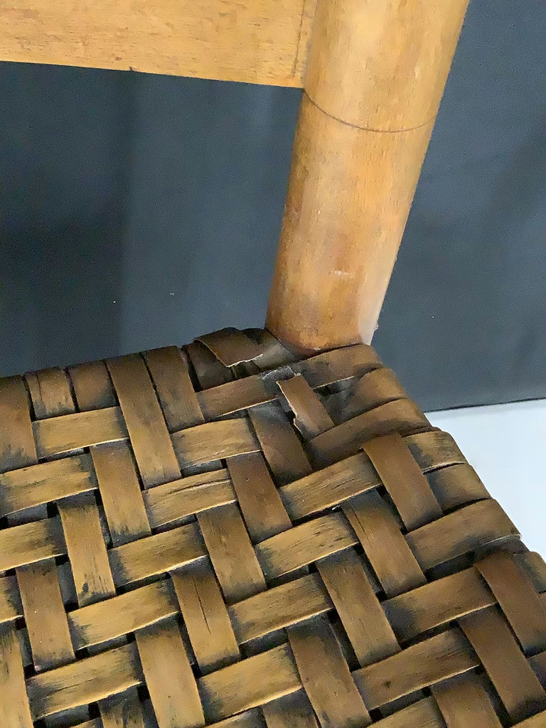Antique Wooden Ladder-Back Rocking Chair - image 11 of 18