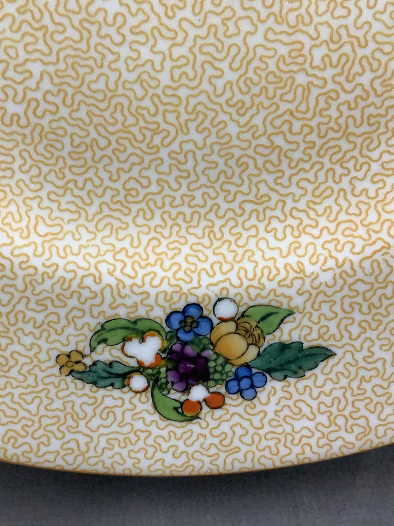 Vintage Crown Staffordshire Orange Chintz Plates - image 10 of 10