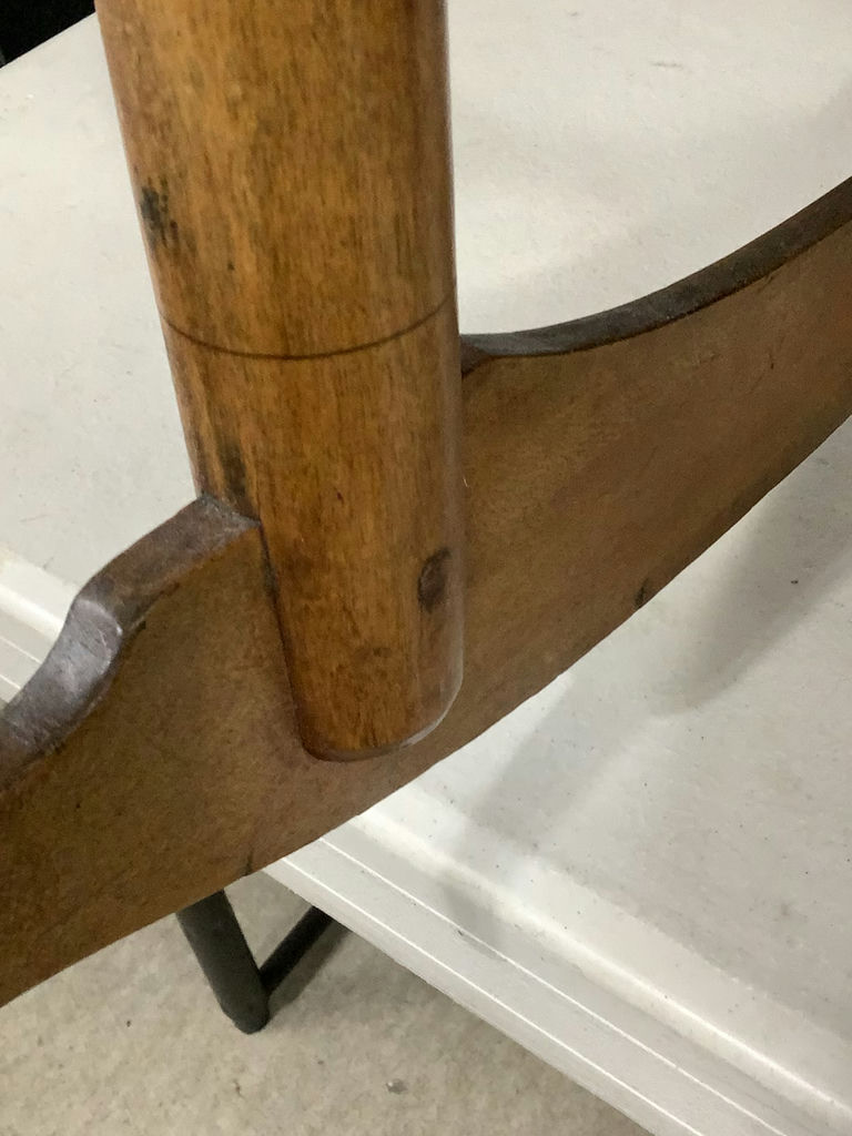 Antique Wooden Ladder-Back Rocking Chair - image 7 of 18