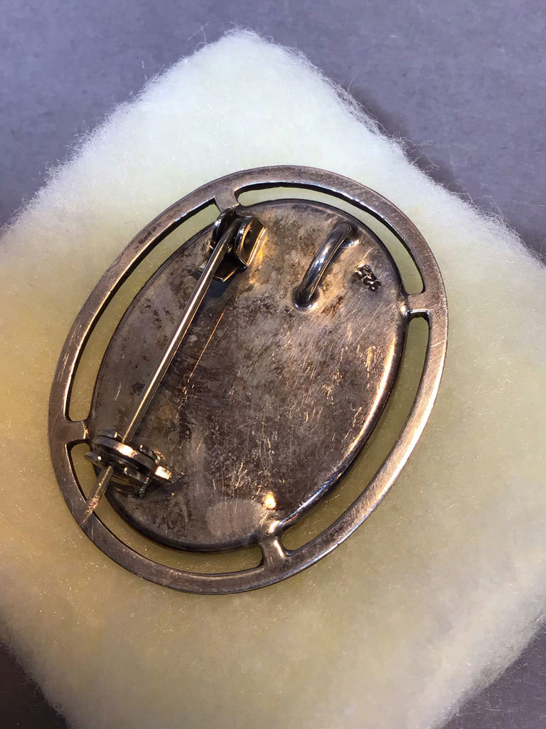 Sterling & Elat Stone Brooch - image 4 of 6