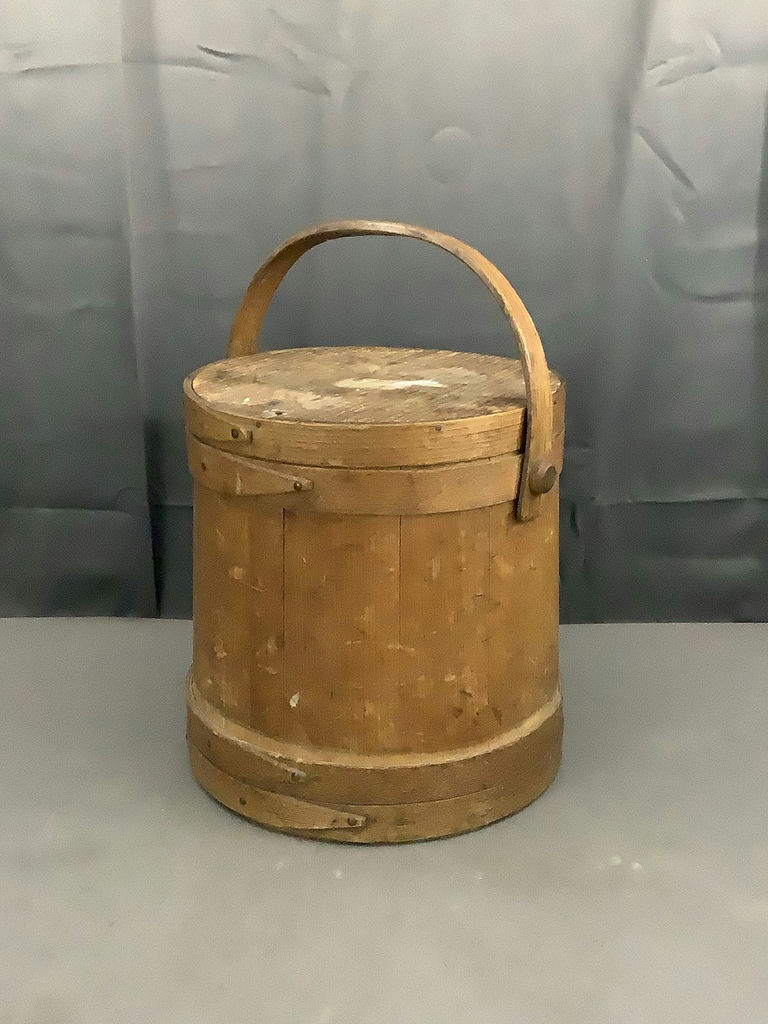 Antique Firkin Basket/ Sugar Bucket - image 1 of 8