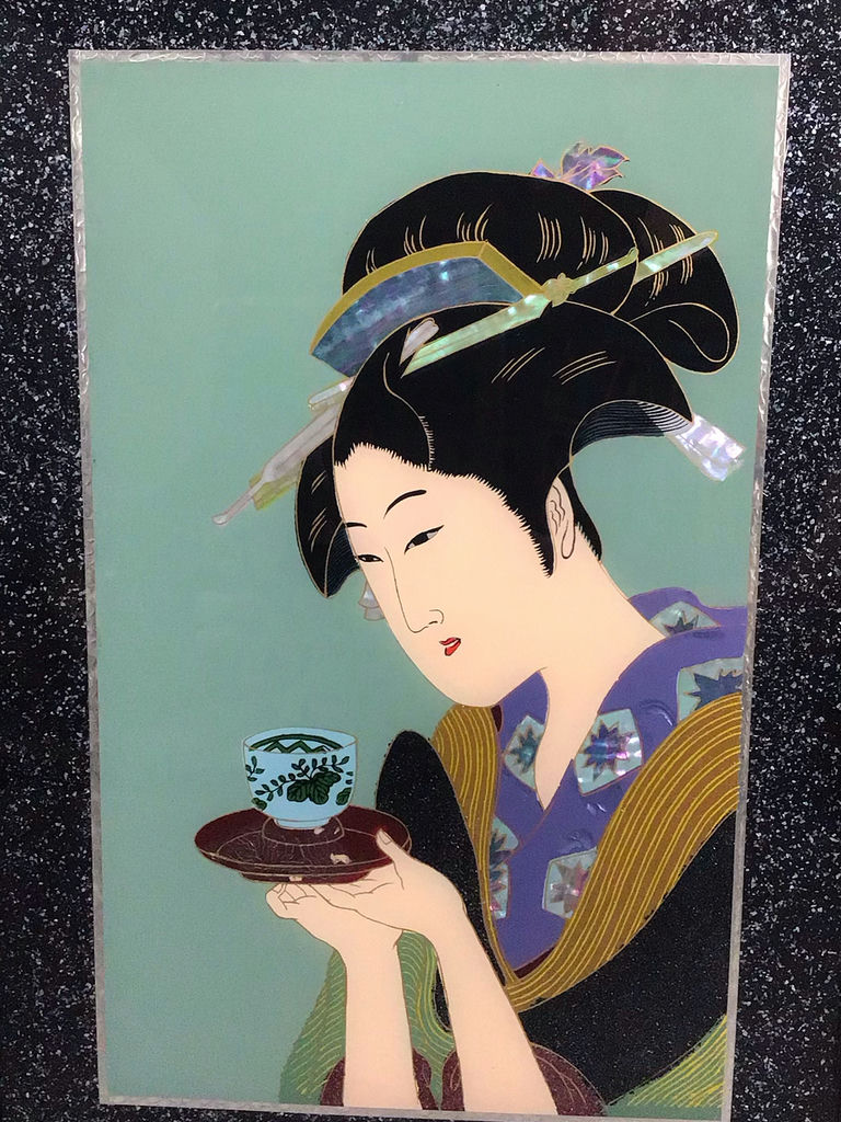 Geisha Reverse Glass Painting - image 1 of 4