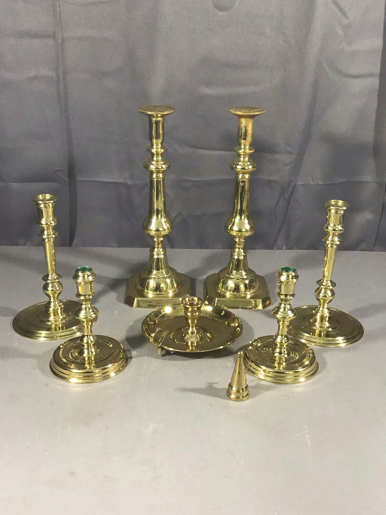 Virginia Metalworks Brass Candle Holders - image 1 of 7