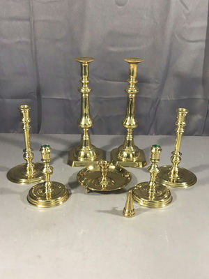 Virginia Metalworks Brass Candle Holders - Image 1 of 7