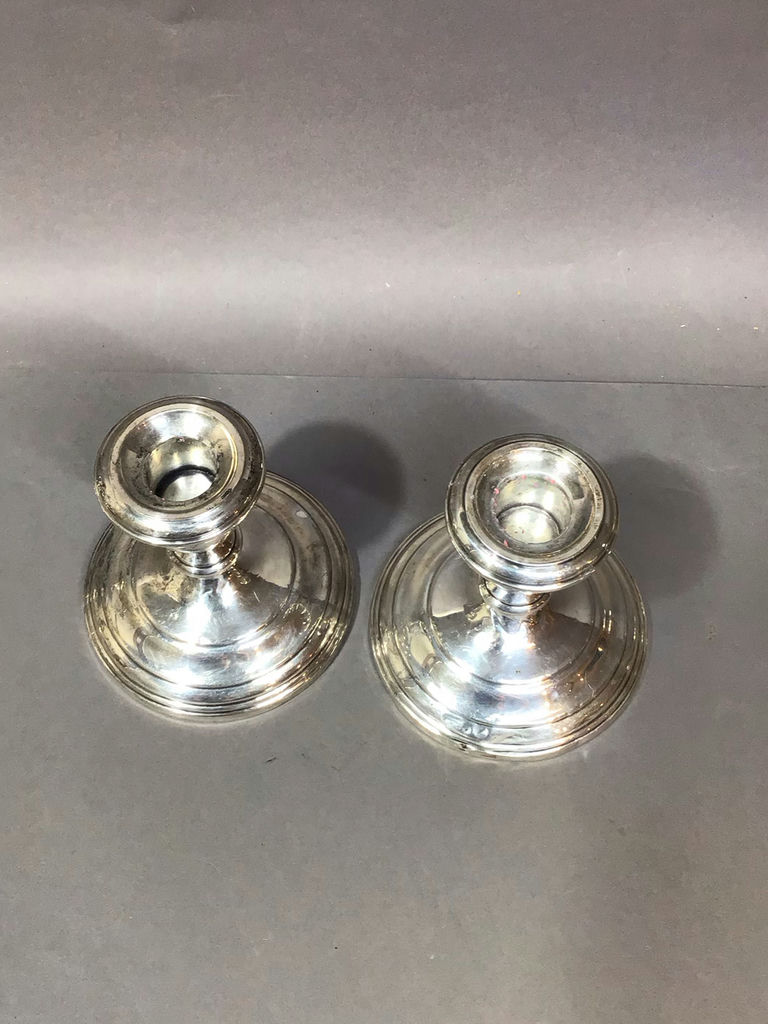 Gorham Sterling Short Candle Holders (27.1+dwt) - image 8 of 15