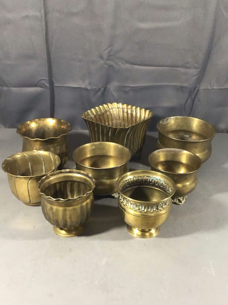 Small Brass Planters/Bowls - image 1 of 16
