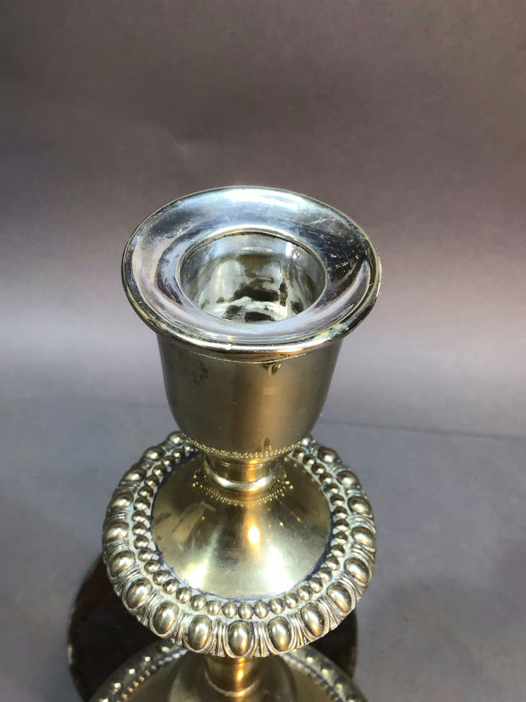 Antique Plated Tall Candle Holders - image 6 of 10