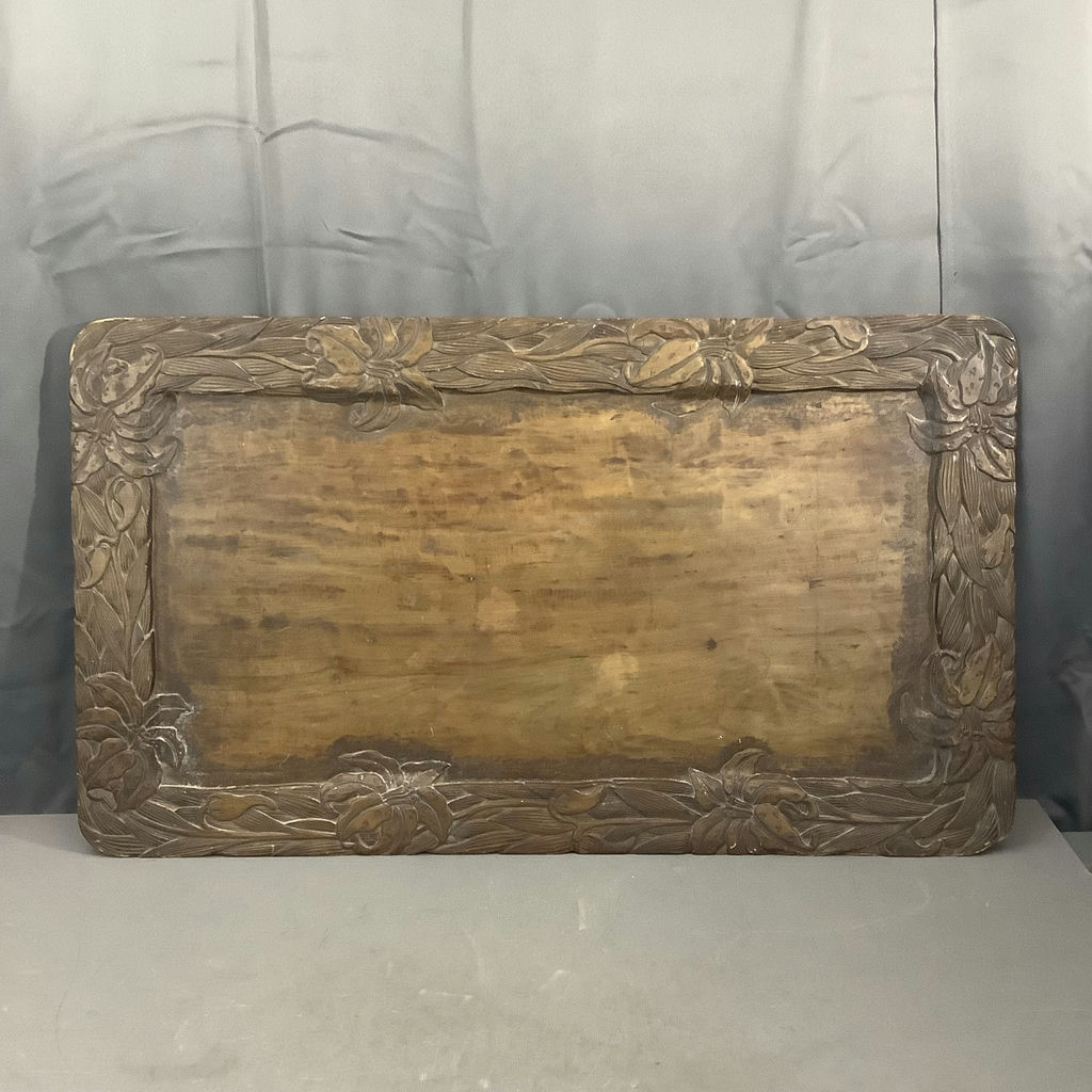 Antique Japanese Hand Carved Wood Tray - image 1 of 6