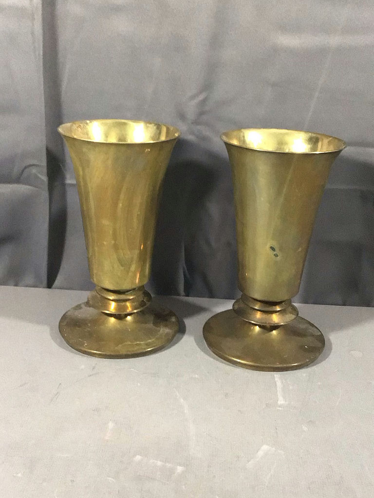Vintage Brass Flower Vases - image 1 of 6