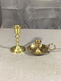 Vintage Brass Candle Holders & Trivet - thumbnail 5 of 10