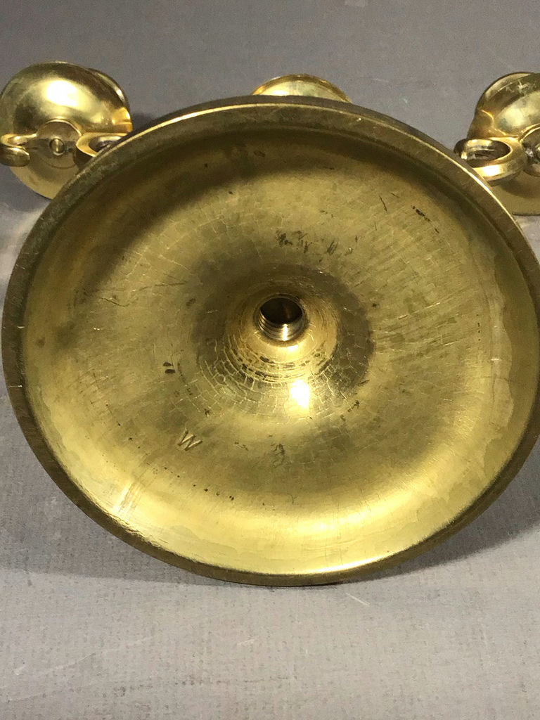 Vintage Brass Candle Holders & Trivet - image 9 of 10