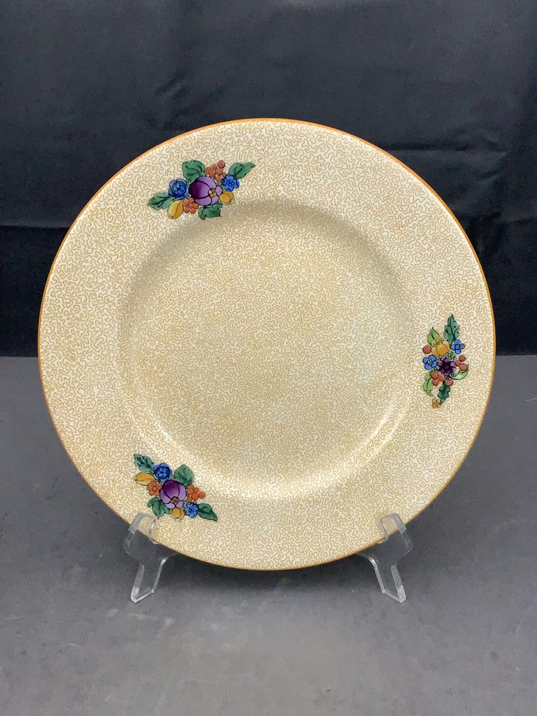 Vintage Crown Staffordshire Orange Chintz Plates - image 2 of 10