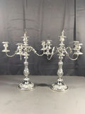 Ornate Silver Plate Candelabra - thumbnail 1 of 9