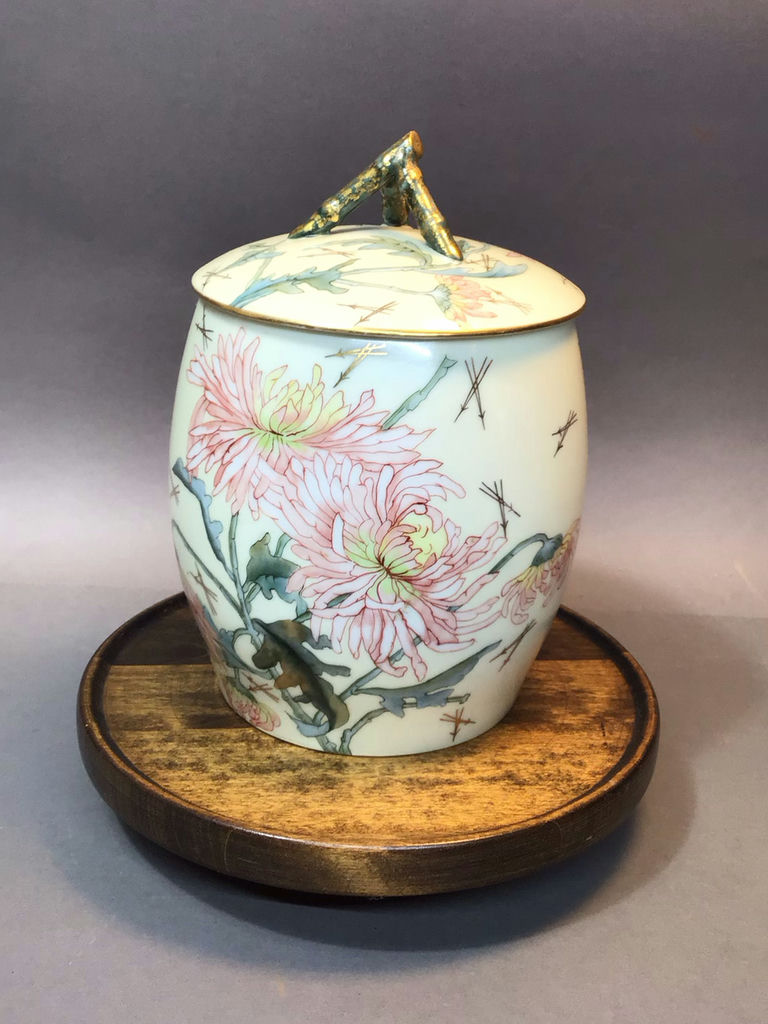 Antique T & V Limoges Biscuit Jar - image 3 of 8